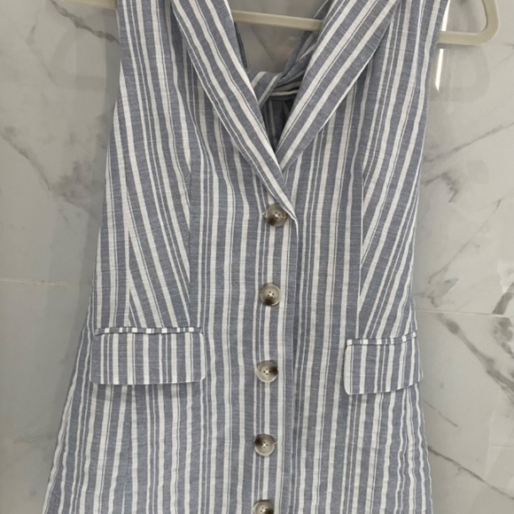 Current Air Blue and White Striped Mini Dress - Picture 9 of 11